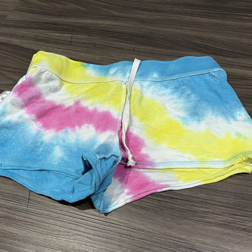 Disney Parks Rainbow Tie Dye Short Mickey Shorts Women Large - Picture 16 of 16